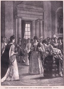 Lady Marlborough og prinsesse Anne i dronningens dagligstue 1692 e.Kr